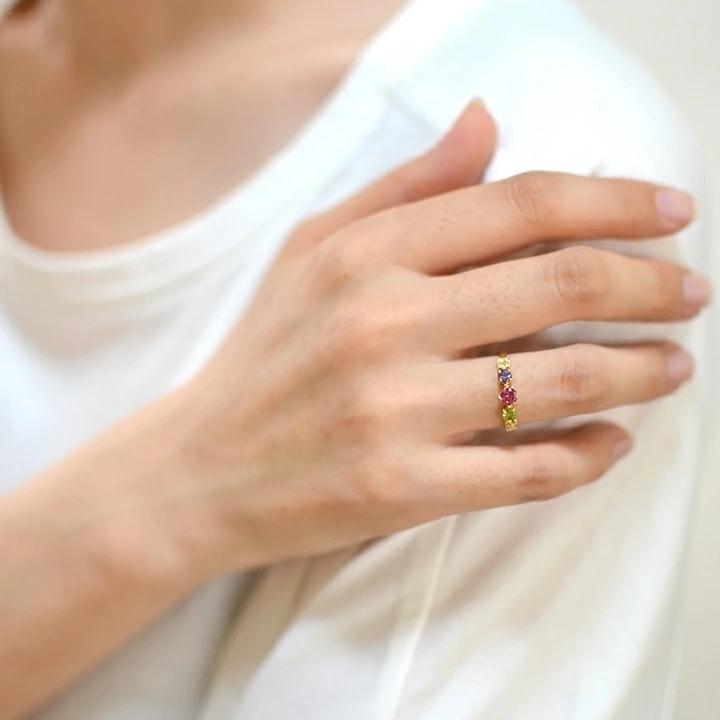 umu -アム- FINE JEWELRY STUIDIOK18 ロマンティックカラー リング 「chicca」rg0831_i3.jpg