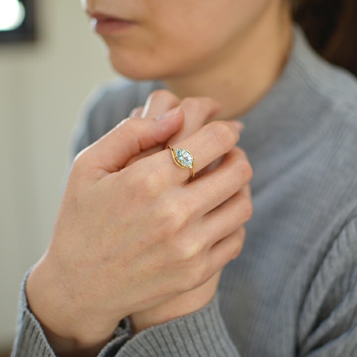umu -アム- FINE JEWELRY STUIDIOアクアマリン ダイヤモンド リング 「pristino」rg0833_i2.jpg