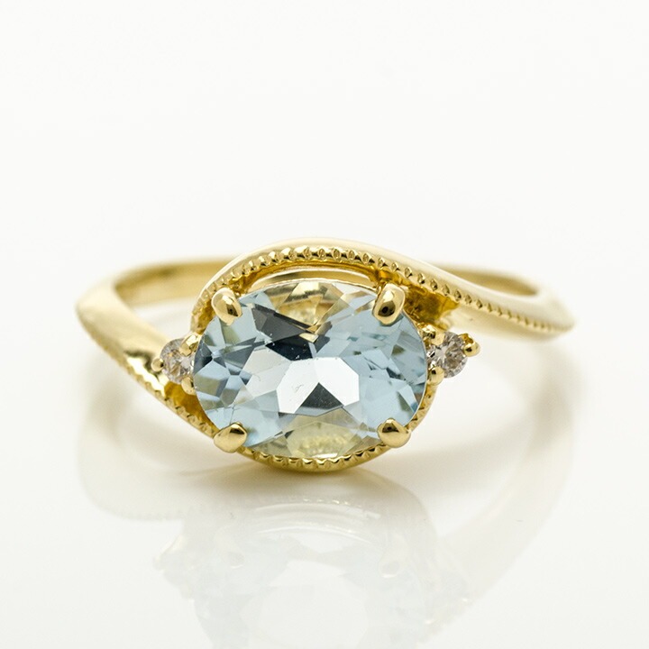 umu -アム- FINE JEWELRY STUIDIOアクアマリン ダイヤモンド リング 「pristino」rg0833_m.jpg