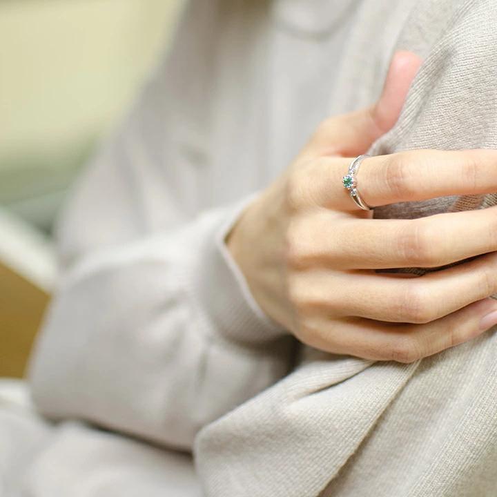 umu -アム- FINE JEWELRY STUIDIOK18 エメラルド ダイヤモンド リング 「rubacuori」rg0834_i3.jpg