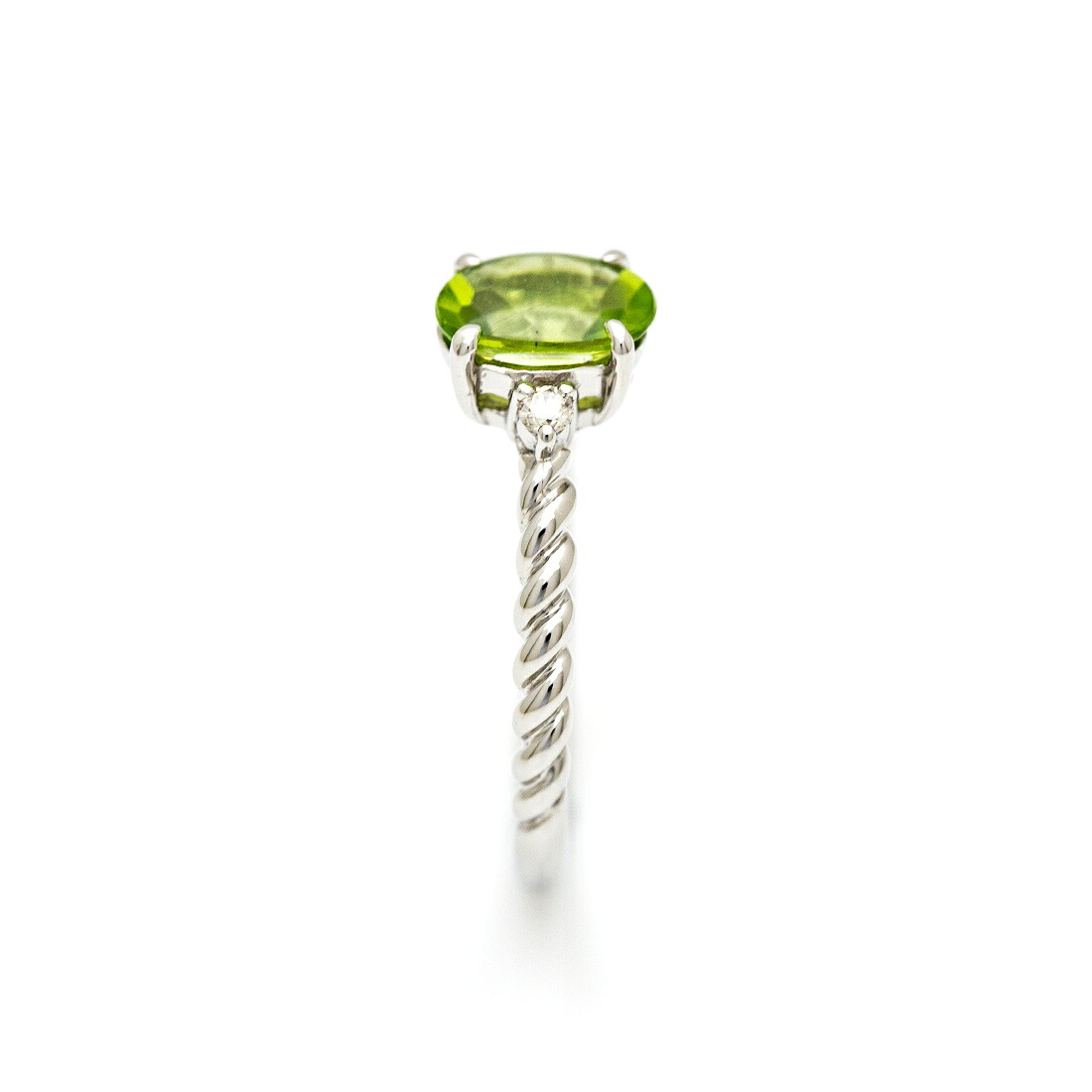umu -アム- FINE JEWELRY STUIDIO | ペリドット ダイヤモンド リング 「gelatina」 | 画像[rg0839_y.jpg]