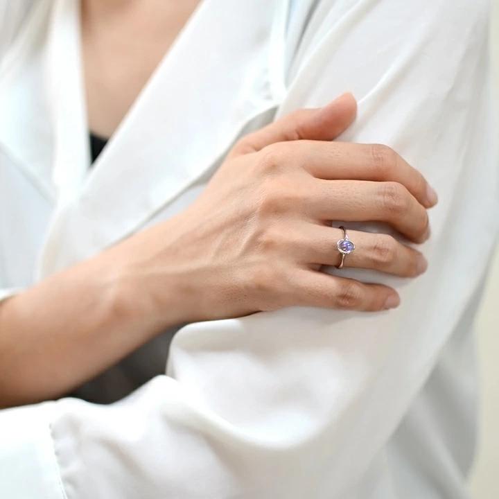 K18 ブルームーンストーン リング 「drop」[商品番号:RG0854