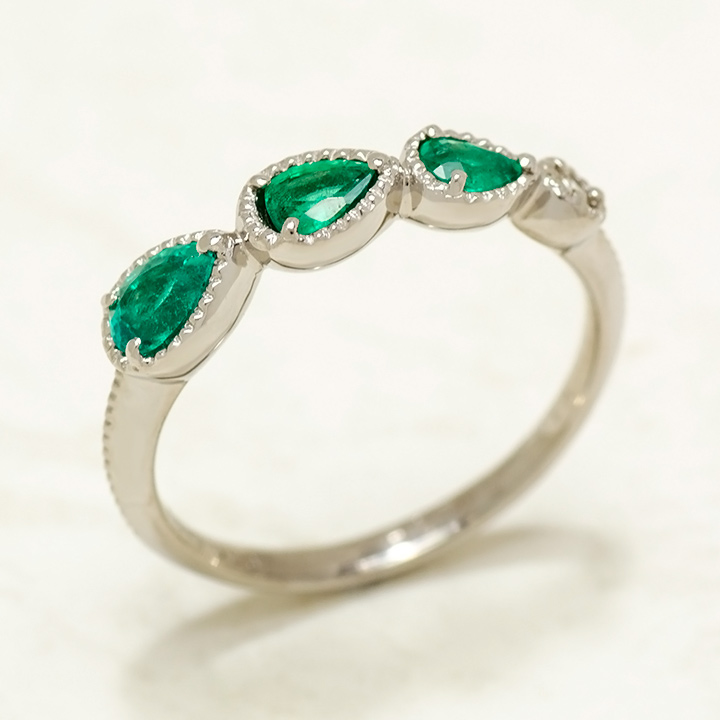 umu -アム- FINE JEWELRY STUIDIOK18 エメラルド ダイヤモンド リング 「mattino」rg0859_kanban2.jpg