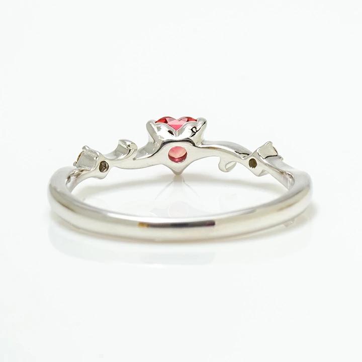 K18◯オレンジサファイア0.22ct✨ダイヤ0.04ct✨透かし感のあるリング オレンジサファイア リング 1.37ct オーバル ミックスカット 脇