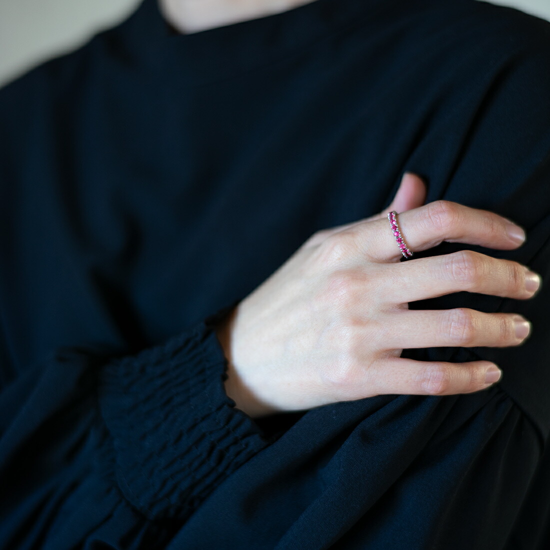 umu -アム- FINE JEWELRY STUIDIOレッドスピネル フルエタニティリングrg0864_i3.jpg