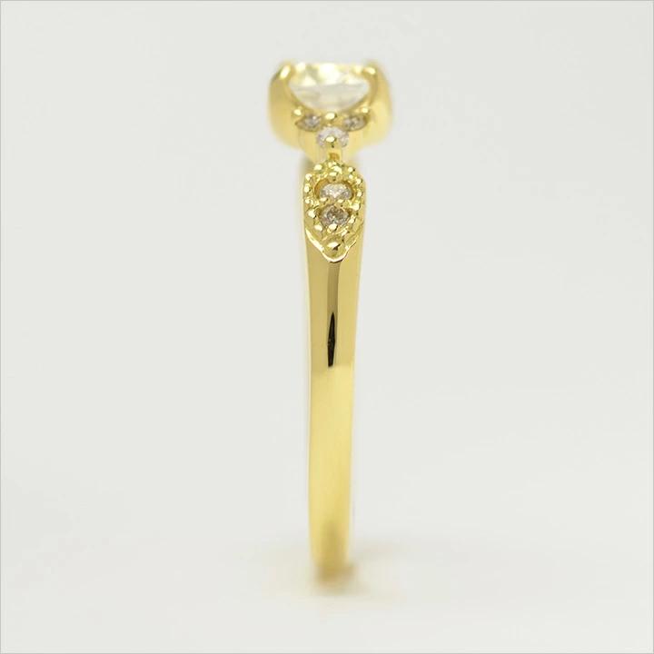 K18 ブルームーンストーン ダイヤモンド リング 「amanza」[商品番号