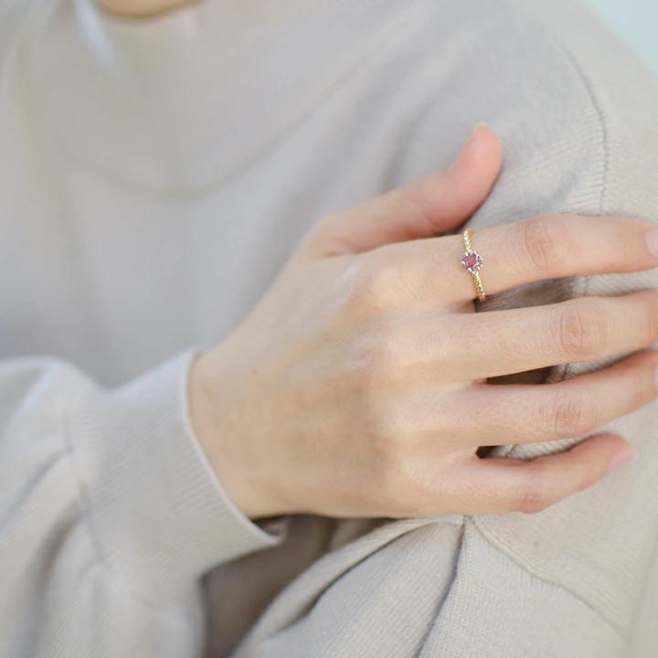 umu -アム- FINE JEWELRY STUIDIOPT900/K18 ピンクトルマリン リング 「reginetta」rg0871_i3.jpg