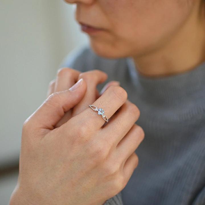 umu -アム- FINE JEWELRY STUIDIOサンタマリアアクアマリン ダイヤモンド リング 「corale」rg0875_i2.jpg