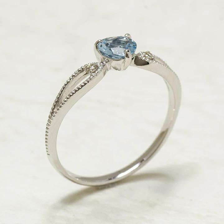 umu -アム- FINE JEWELRY STUIDIOサンタマリアアクアマリン ダイヤモンド リング 「corale」rg0875_kanban2.jpg