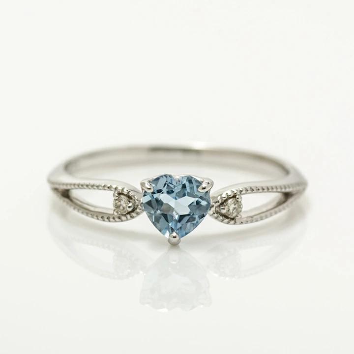 umu -アム- FINE JEWELRY STUIDIOサンタマリアアクアマリン ダイヤモンド リング 「corale」rg0875_m.jpg