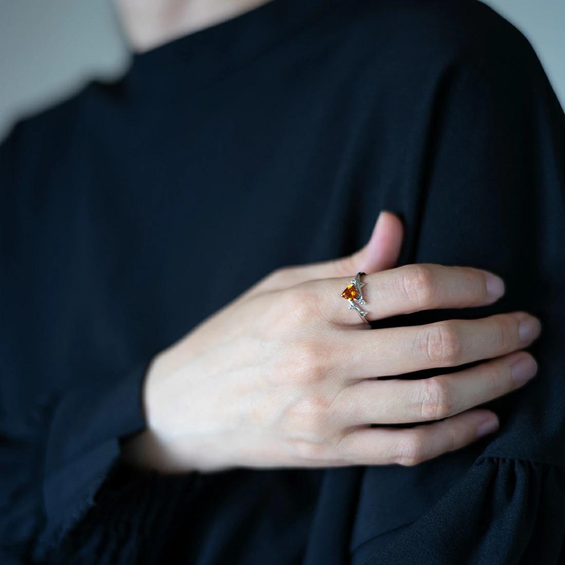 umu -アム- FINE JEWELRY STUIDIOK18 スペサタイトガーネット ダイヤモンド 「garibaldi」rg0877_i3.jpg