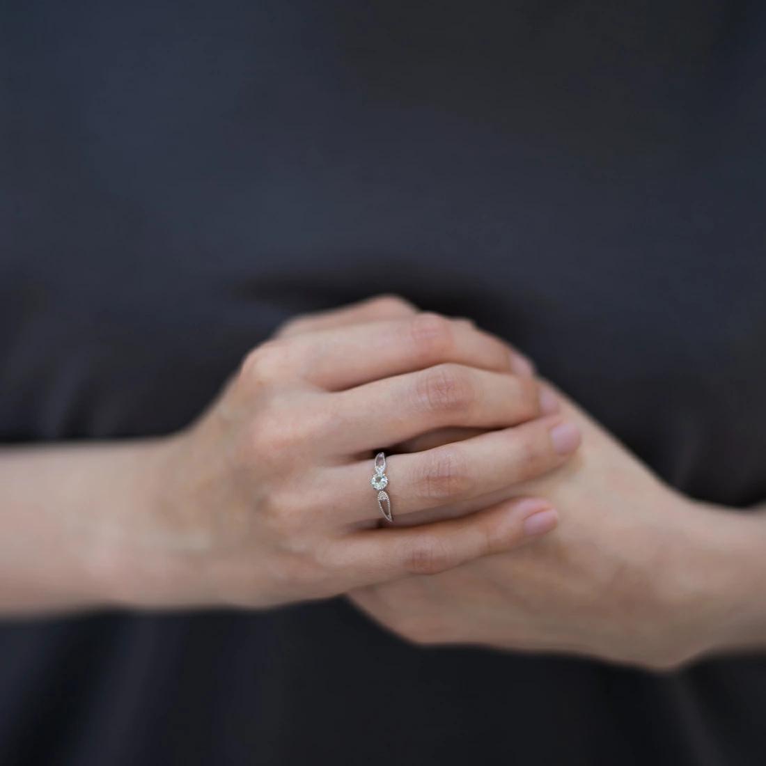 umu -アム- FINE JEWELRY STUIDIOアクアマリン ダイヤモンド リング 「rubacuori」rg0878_i2.jpg