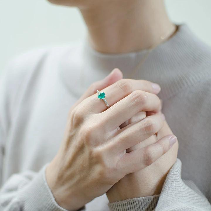 umu -アム- FINE JEWELRY STUIDIOエメラルド ダイヤモンド リング 「bellezza」rg0881_i2.jpg