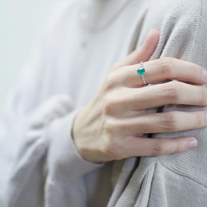 umu -アム- FINE JEWELRY STUIDIOエメラルド ダイヤモンド リング 「bellezza」rg0881_i3.jpg