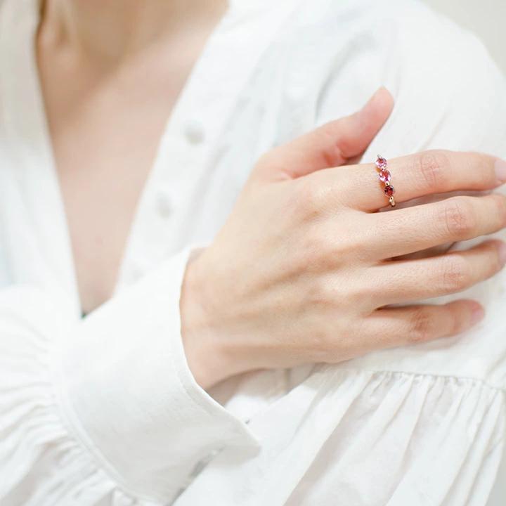 umu -アム- FINE JEWELRY STUIDIOピンクトルマリン ダイヤモンド リング 「desto」rg0886_i3.jpg