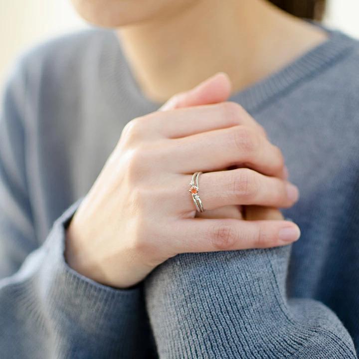 umu -アム- FINE JEWELRY STUIDIOロードクロサイト ダイヤモンド リング 「cresta」rg0910_i2.jpg