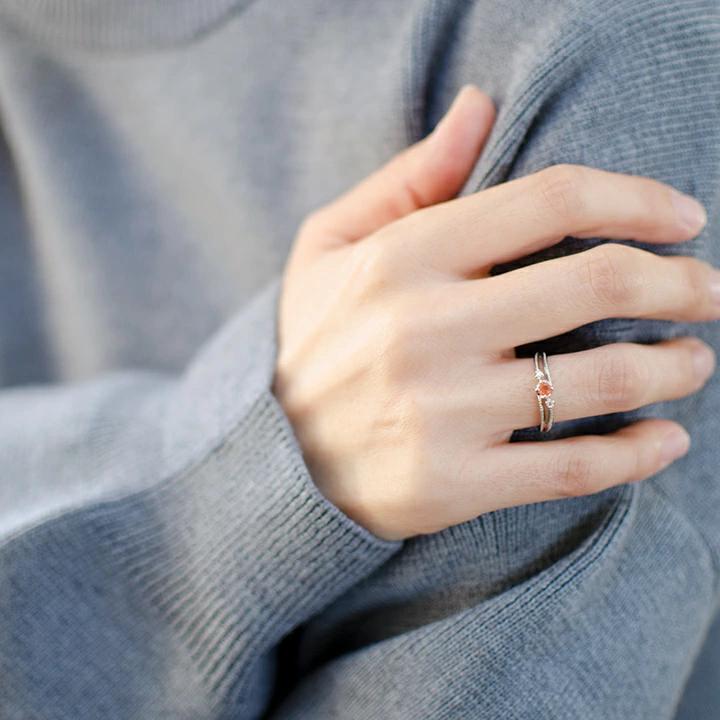 umu -アム- FINE JEWELRY STUIDIOロードクロサイト ダイヤモンド リング 「cresta」rg0910_i3.jpg