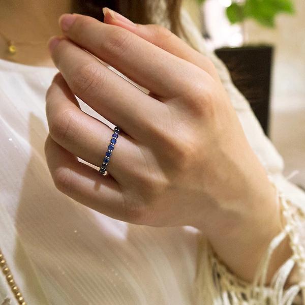 umu -アム- FINE JEWELRY STUIDIOK18 ブルーサファイア フルエタニティリングrg0921_i2.jpg