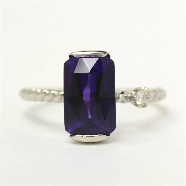 umu -アム- FINE JEWELRY STUIDIOK18 アメシスト ダイヤモンド リング 「spaiato」rg0926_m.jpg