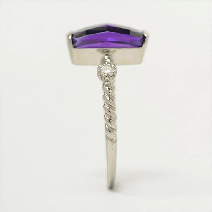 umu -アム- FINE JEWELRY STUIDIOK18 アメシスト ダイヤモンド リング 「spaiato」rg0926_y.jpg