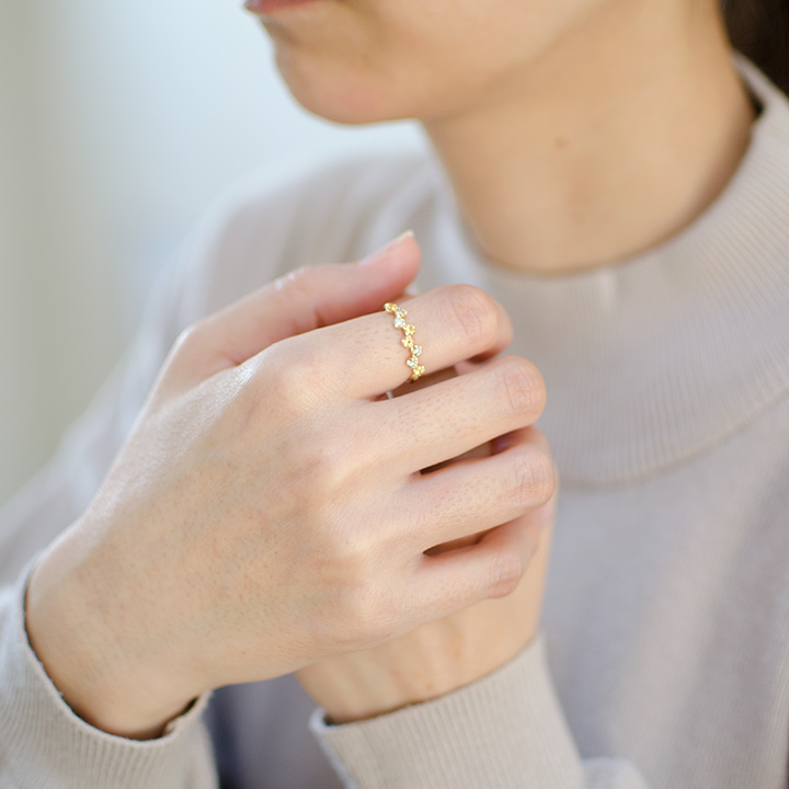 umu -アム- FINE JEWELRY STUIDIOK18 イエローサファイア ダイヤモンド リング 「stellato」rg0932_i2.jpg