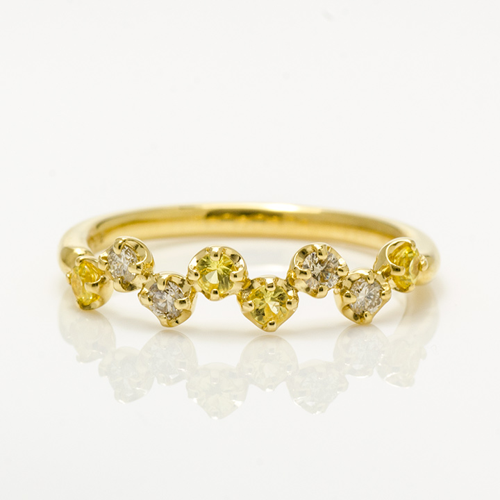 umu -アム- FINE JEWELRY STUIDIOK18 イエローサファイア ダイヤモンド リング 「stellato」rg0932_m.jpg