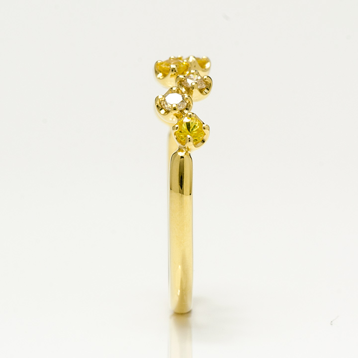 umu -アム- FINE JEWELRY STUIDIOK18 イエローサファイア ダイヤモンド リング 「stellato」rg0932_y.jpg