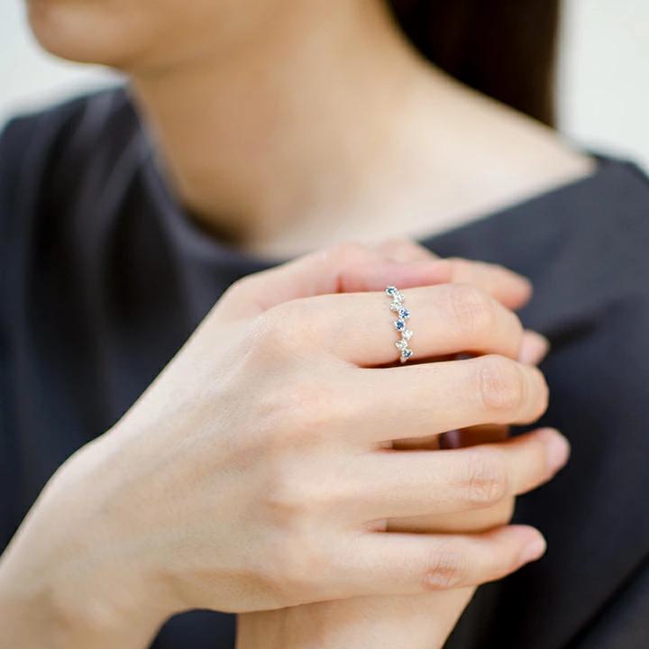 umu -アム- FINE JEWELRY STUIDIOK18 ブルーサファイア ダイヤモンド リング 「stellato」rg0933_i2.jpg