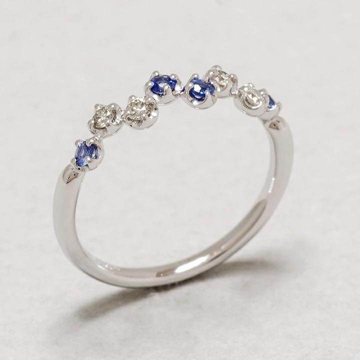 umu -アム- FINE JEWELRY STUIDIOK18 ブルーサファイア ダイヤモンド リング 「stellato」rg0933_kanban2.jpg