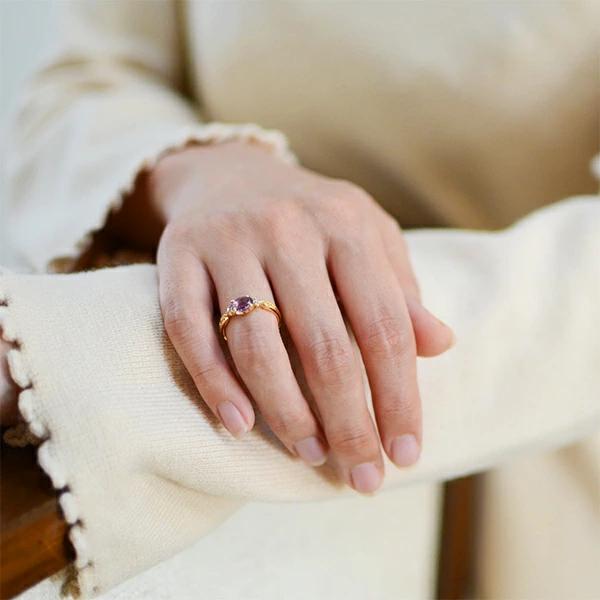 umu -アム- FINE JEWELRY STUIDIOK18 アメシスト ダイヤモンド リング 「amanza」rg0941_i2.jpg