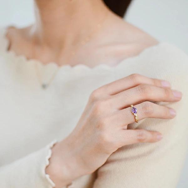 umu -アム- FINE JEWELRY STUIDIOK18 アメシスト ダイヤモンド リング 「amanza」rg0941_i3.jpg