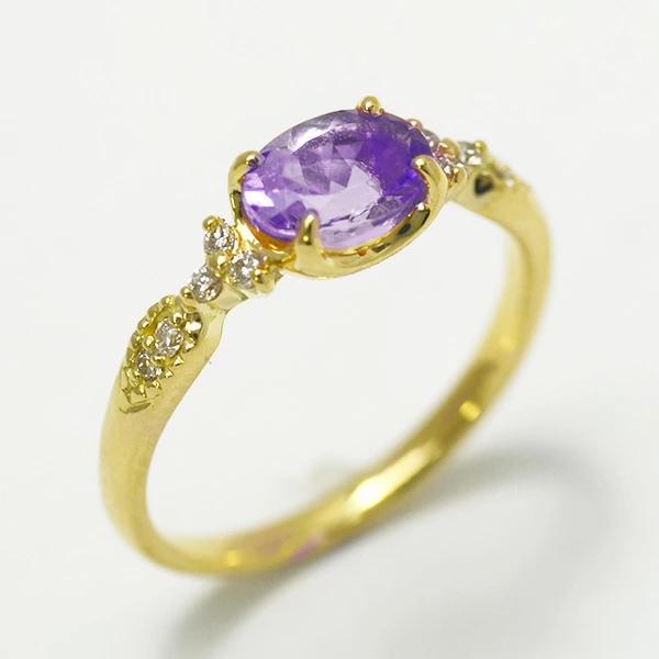 umu -アム- FINE JEWELRY STUIDIOK18 アメシスト ダイヤモンド リング 「amanza」rg0941_kanban2.jpg