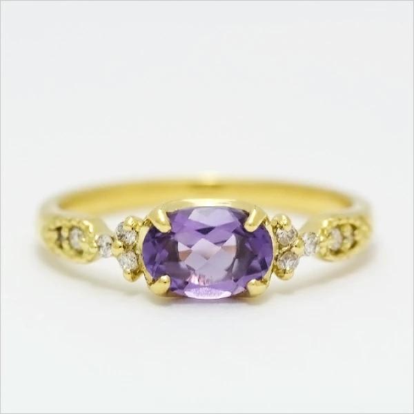 umu -アム- FINE JEWELRY STUIDIOK18 アメシスト ダイヤモンド リング 「amanza」rg0941_m.jpg