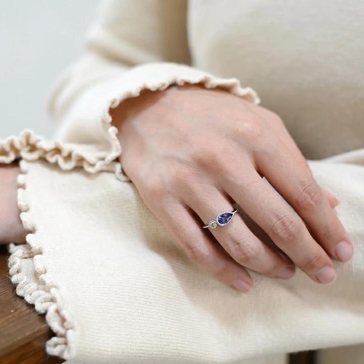 umu -アム- FINE JEWELRY STUIDIOK18 タンザナイト ダイヤモンド リング 「pianto」rg0943_i2.jpg