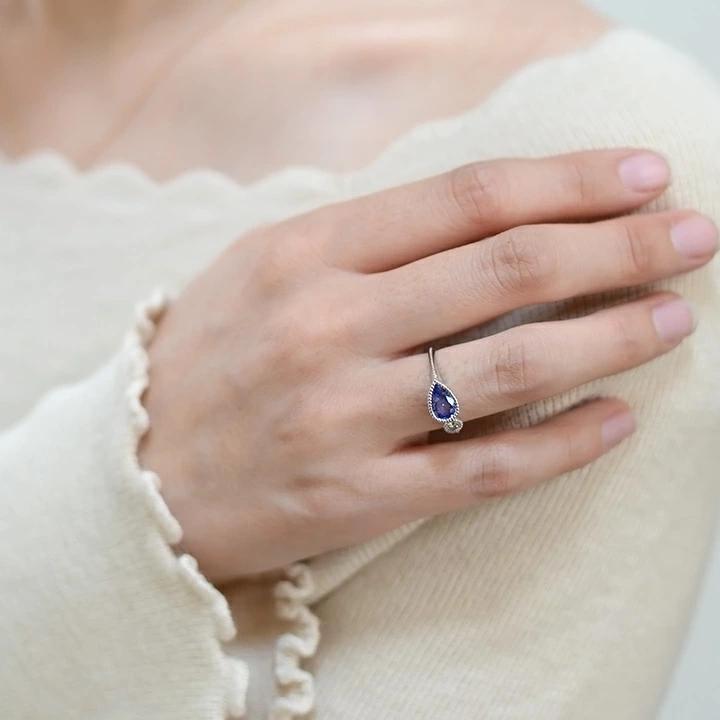 umu -アム- FINE JEWELRY STUIDIOK18 タンザナイト ダイヤモンド リング 「pianto」rg0943_i3.jpg