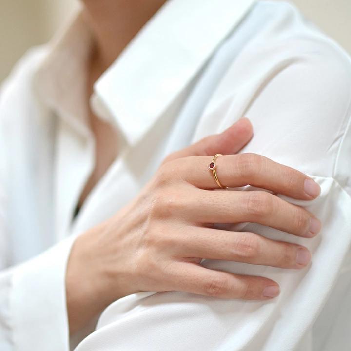 umu -アム- FINE JEWELRY STUIDIOK18 レディッシュサファイア リング 「pupo」rg0950_i3.jpg