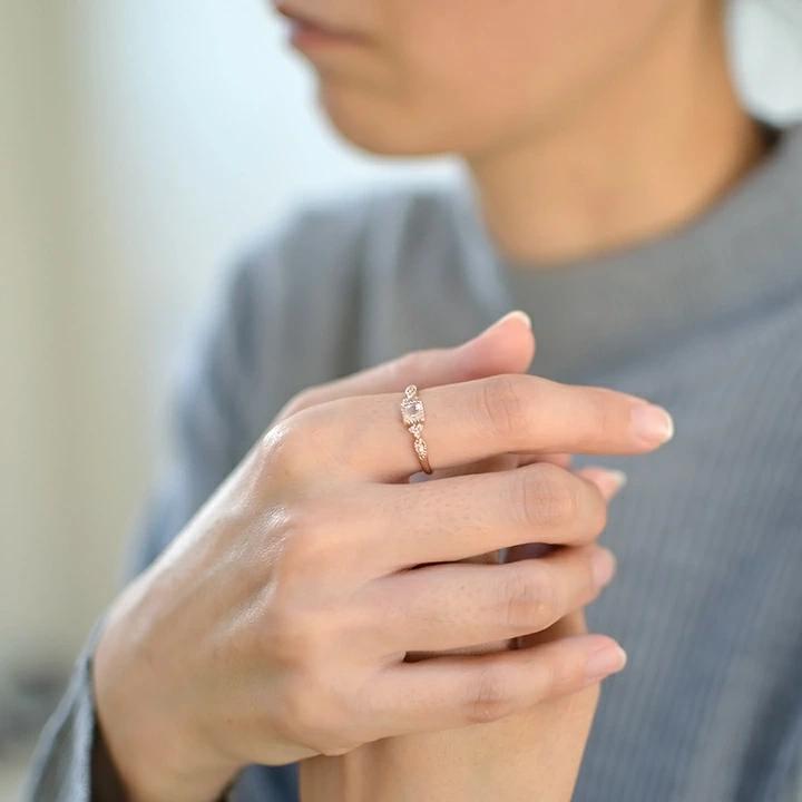 umu -アム- FINE JEWELRY STUIDIOローズクォーツ ダイヤモンド リング 「osteriggio」rg0951_i2.jpg