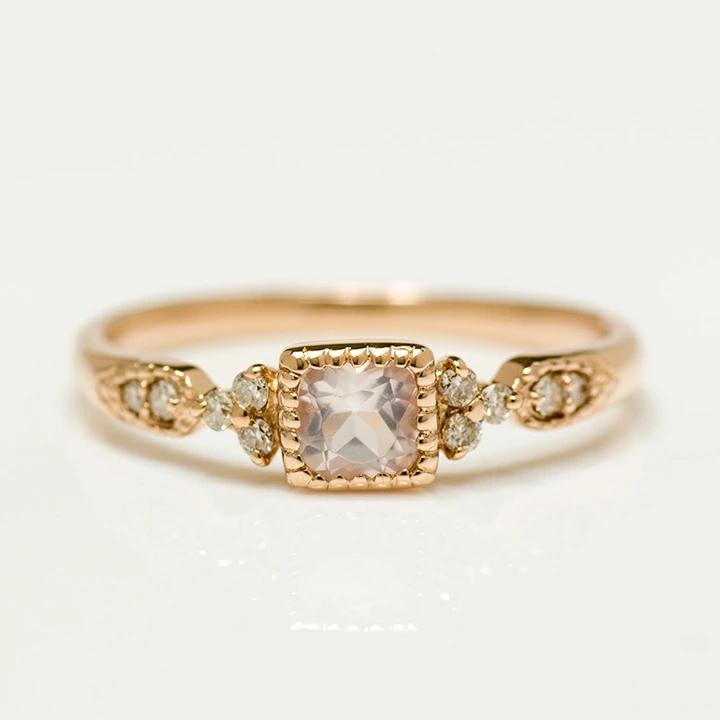 umu -アム- FINE JEWELRY STUIDIOローズクォーツ ダイヤモンド リング 「osteriggio」rg0951_m.jpg