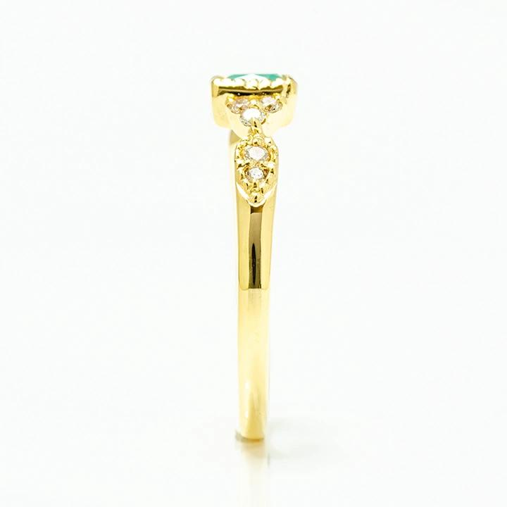 umu -アム- FINE JEWELRY STUIDIOK18 シーブルーカルセドニー ダイヤモンド リング 「osteriggio」rg0953_y.jpg