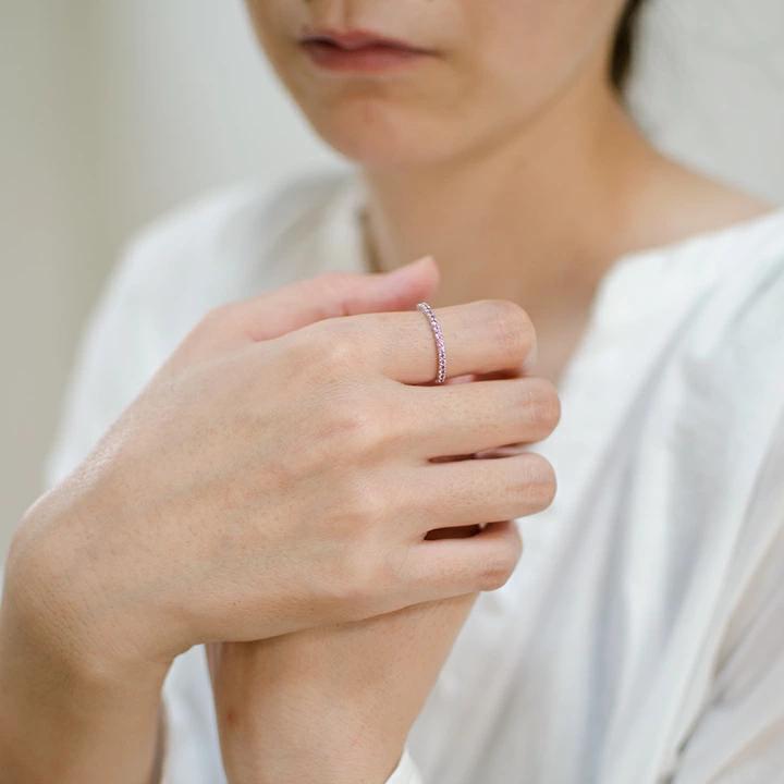 umu -アム- FINE JEWELRY STUIDIOK18 ピンクサファイア エタニティ リング 「fila」rg0958_i2.jpg