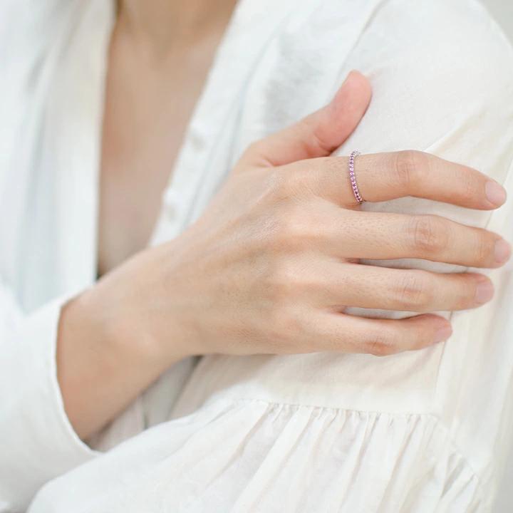 umu -アム- FINE JEWELRY STUIDIOK18 ピンクサファイア エタニティ リング 「fila」rg0958_i3.jpg