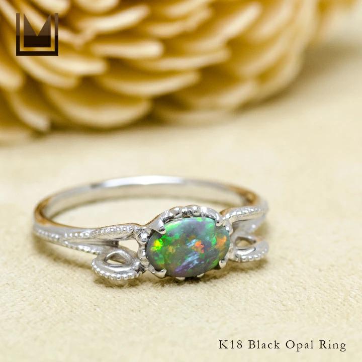 umu -アム- FINE JEWELRY STUIDIOK18 ブラックオパール リング 「curva」rg0960_1.jpg