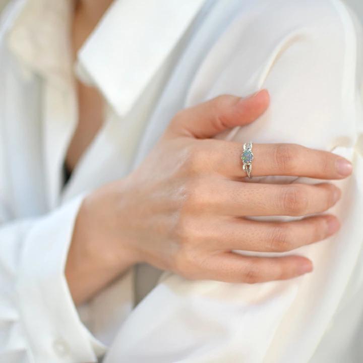 umu -アム- FINE JEWELRY STUIDIOK18 ブラックオパール リング 「curva」rg0960_i3.jpg