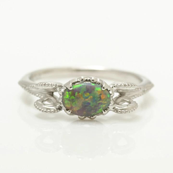 umu -アム- FINE JEWELRY STUIDIOK18 ブラックオパール リング 「curva」rg0960_m.jpg