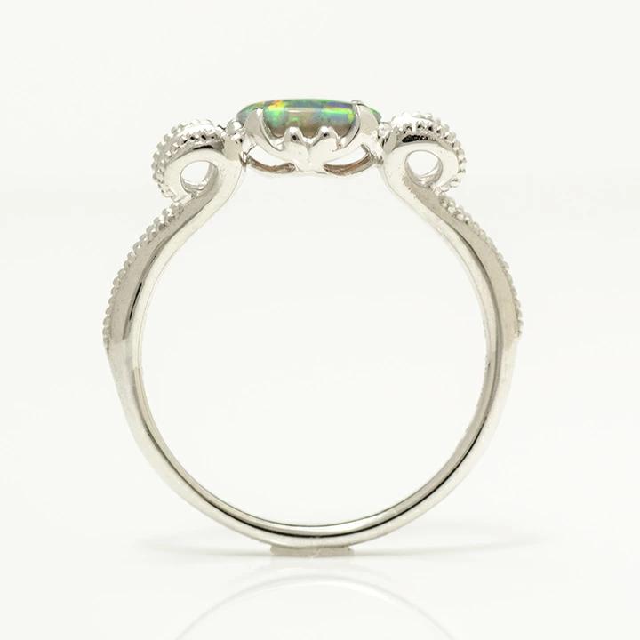 umu -アム- FINE JEWELRY STUIDIOK18 ブラックオパール リング 「curva」rg0960_s.jpg