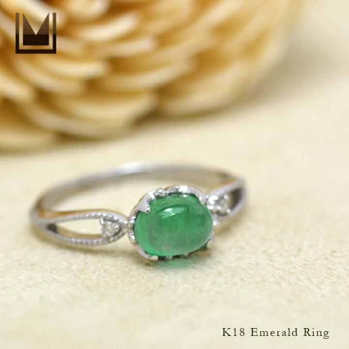 umu -アム- FINE JEWELRY STUIDIOK18 エメラルド ダイヤモンド リング 「florido」rg0963_1.jpg