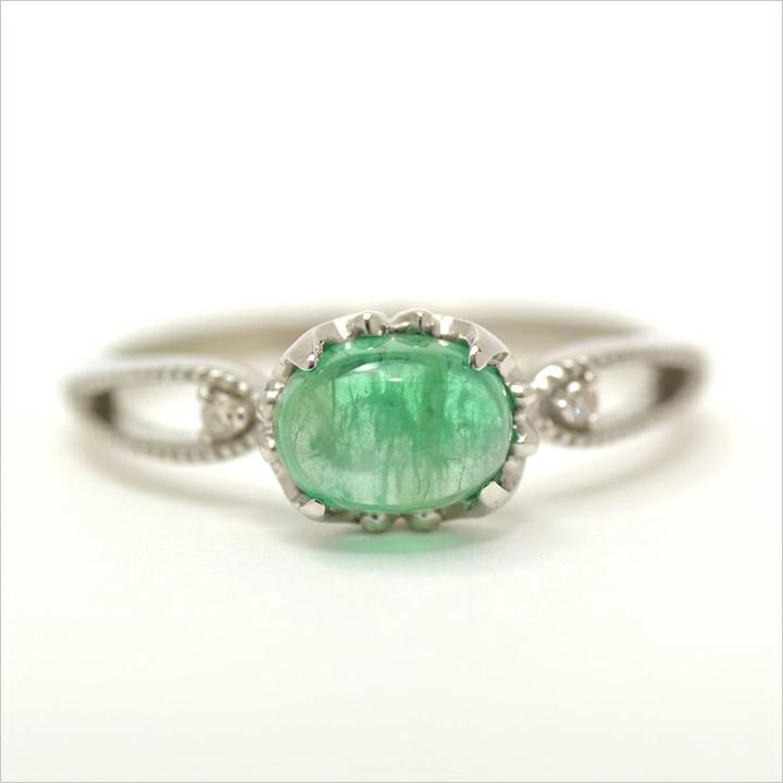 umu -アム- FINE JEWELRY STUIDIOK18 エメラルド ダイヤモンド リング 「florido」rg0963_m.jpg
