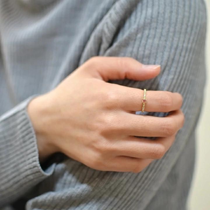 umu -アム- FINE JEWELRY STUIDIOロードクロサイト ダイヤモンド リング 「fine」rg0964_i3.jpg