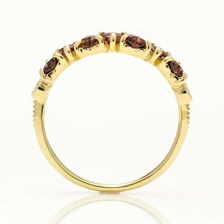 umu -アム- FINE JEWELRY STUIDIOK18 ガーネット グリーントルマリン ハート リング 「ricolmo」rg0965_s.jpg