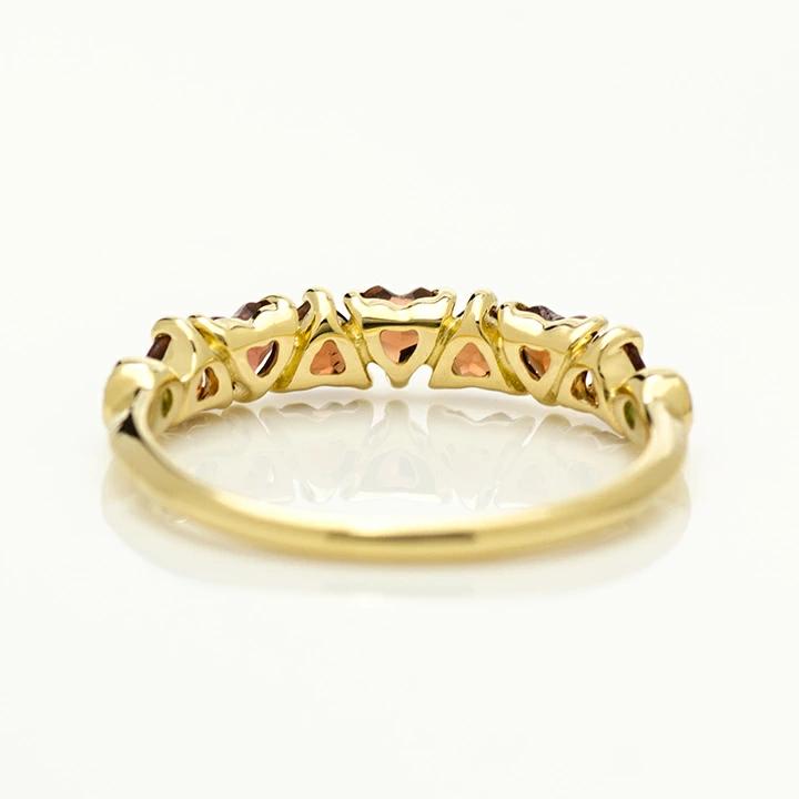 umu -アム- FINE JEWELRY STUIDIOK18 ガーネット グリーントルマリン ハート リング 「ricolmo」rg0965_u.jpg